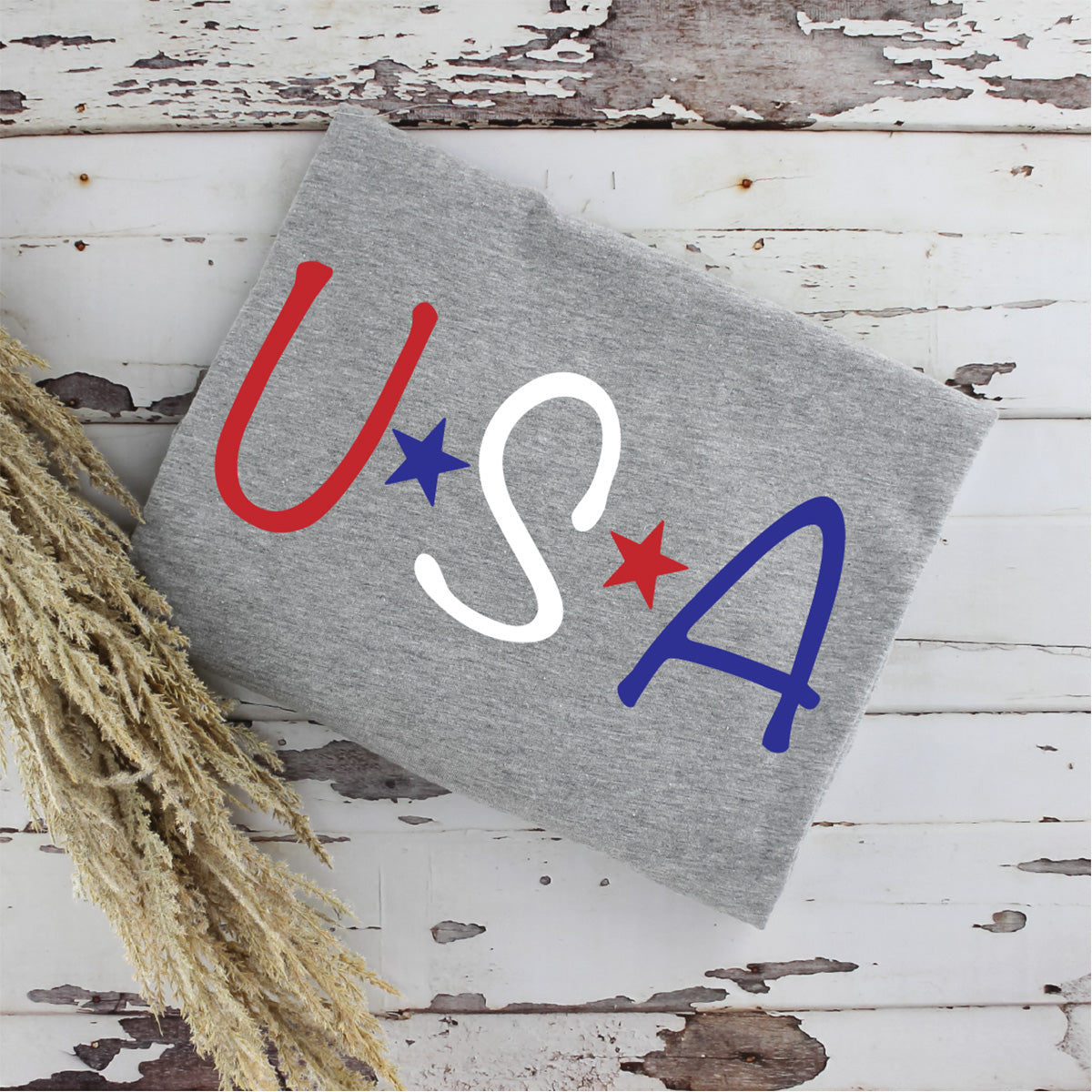 USA with Stars Graphic - 4th of July Graphic - Patriotic Graphic - Glowforge