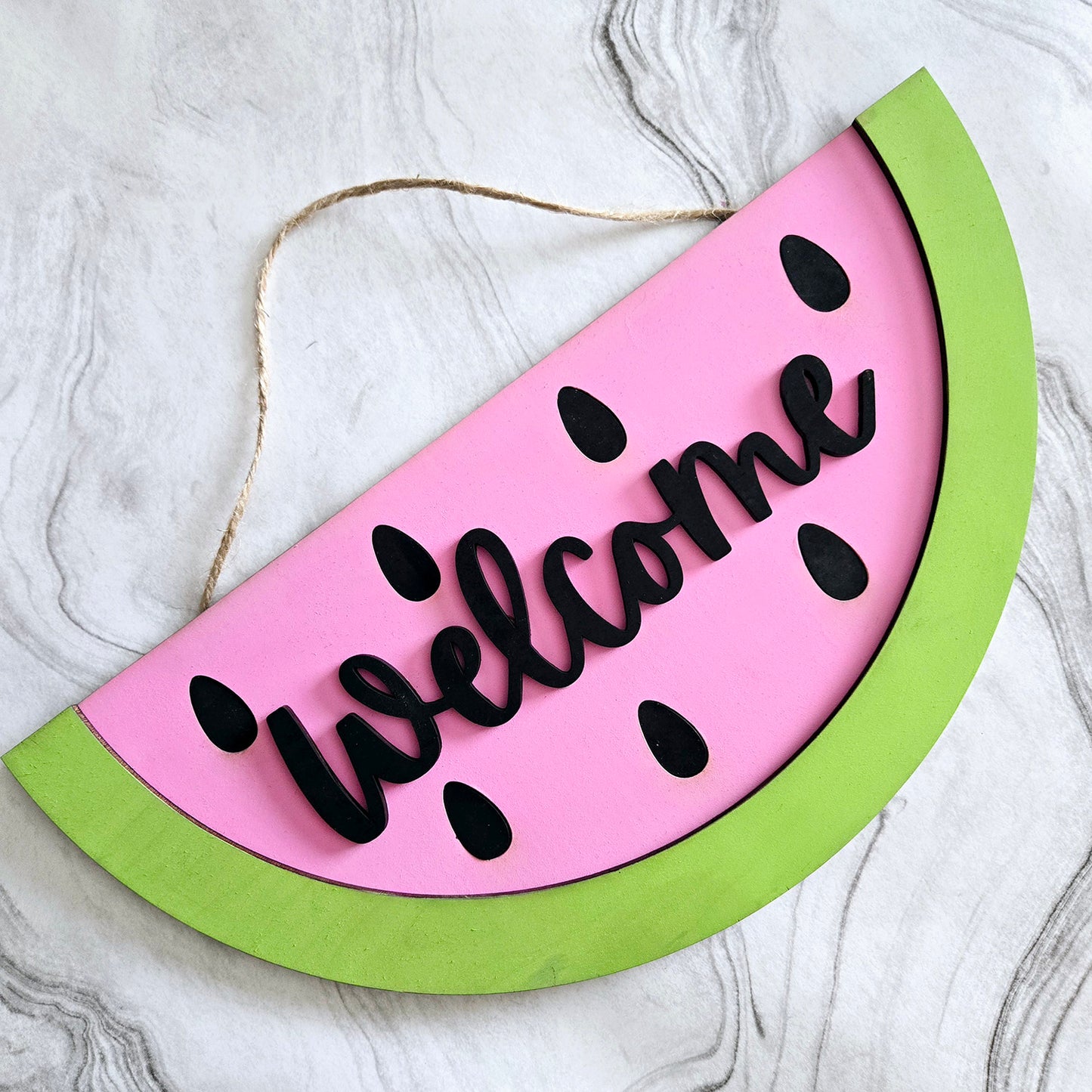 Watermelon Welcome Sign - Glowforge