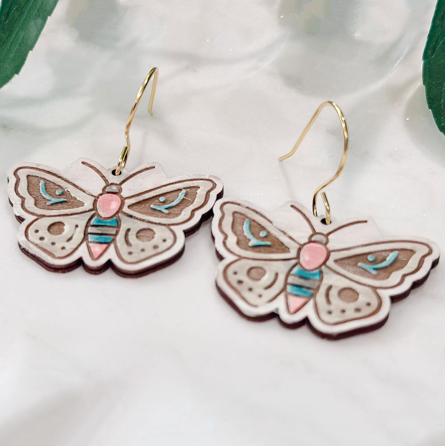 Whimsical Butterfly Earrings with Etched Details - Glowforge