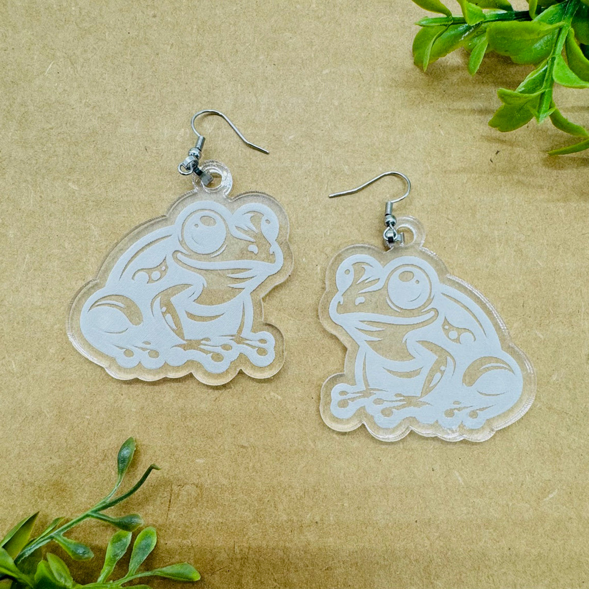 Whimsical Frog Earrings - Glowforge