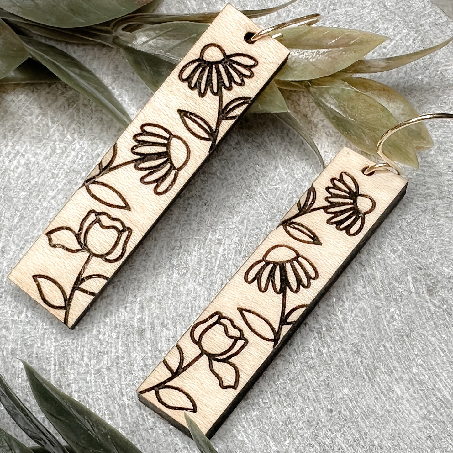 Wildflower Bar Earrings - Glowforge