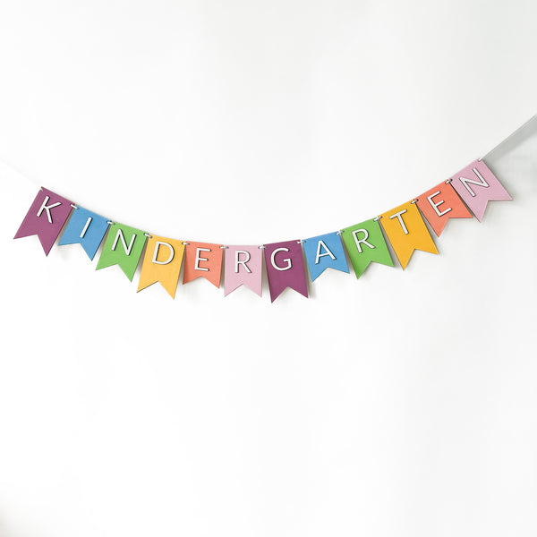 Wooden Kindergarten Banner Photo Prop Classroom Decor First Day ...
