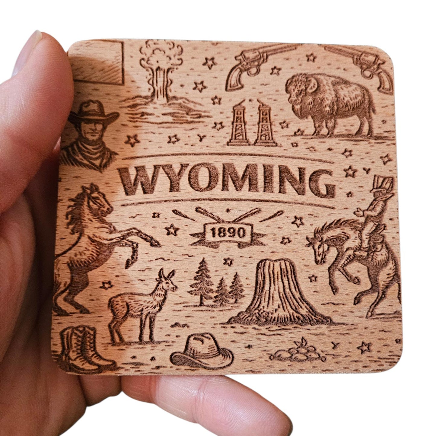 Wyoming Coaster Design - Glowforge