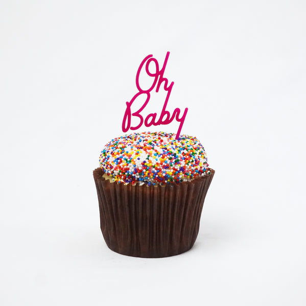 Oh Baby Shower Cupcake Toppers – Z Create Design