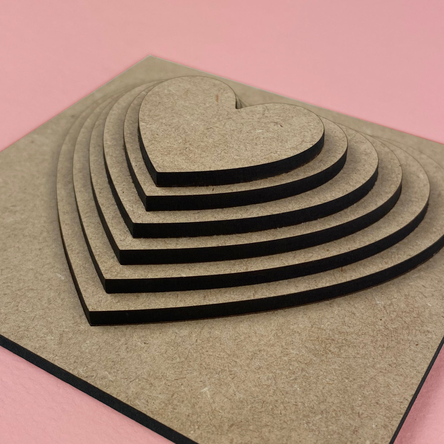 Stacked Hearts Layered Art