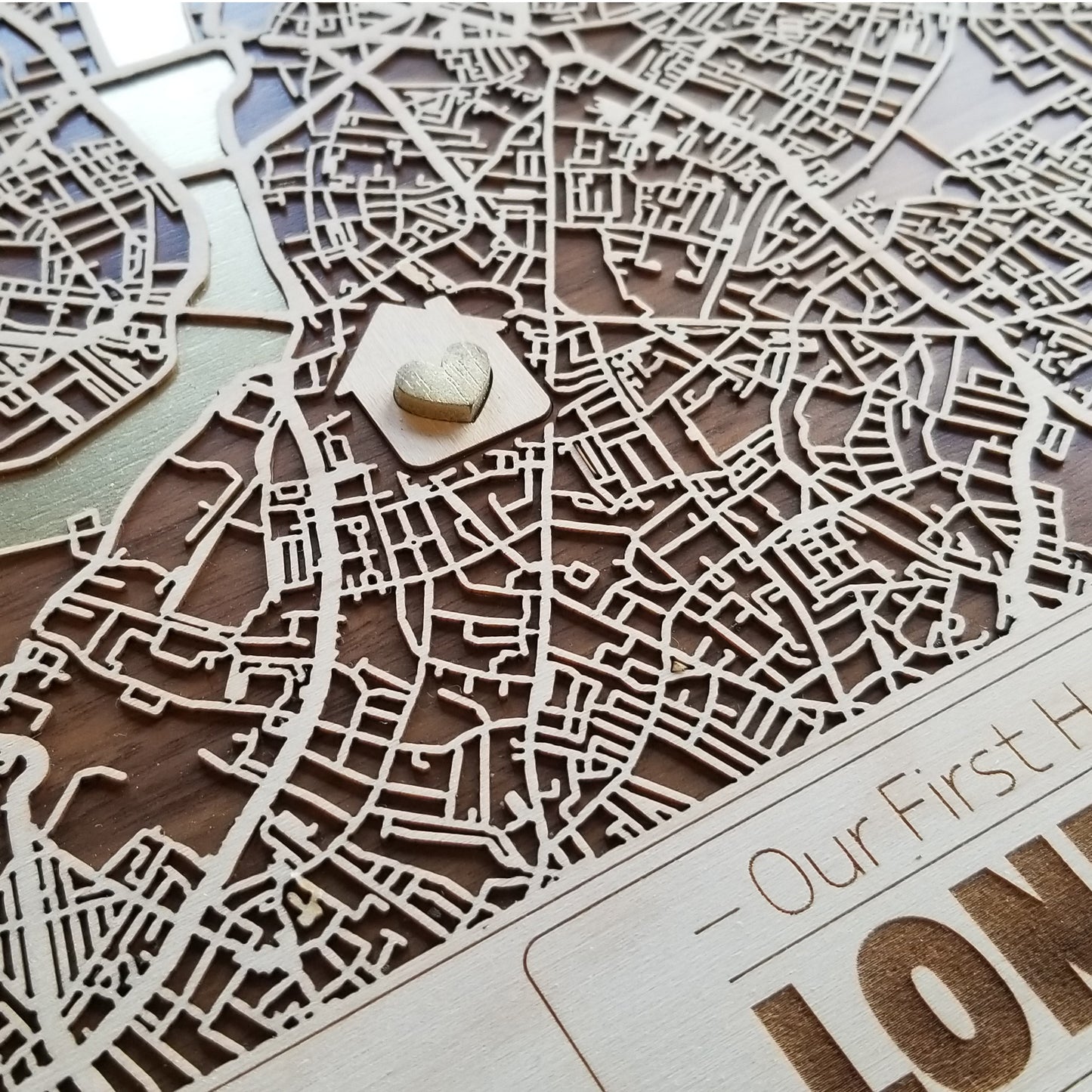 Intricate Layered Map of London