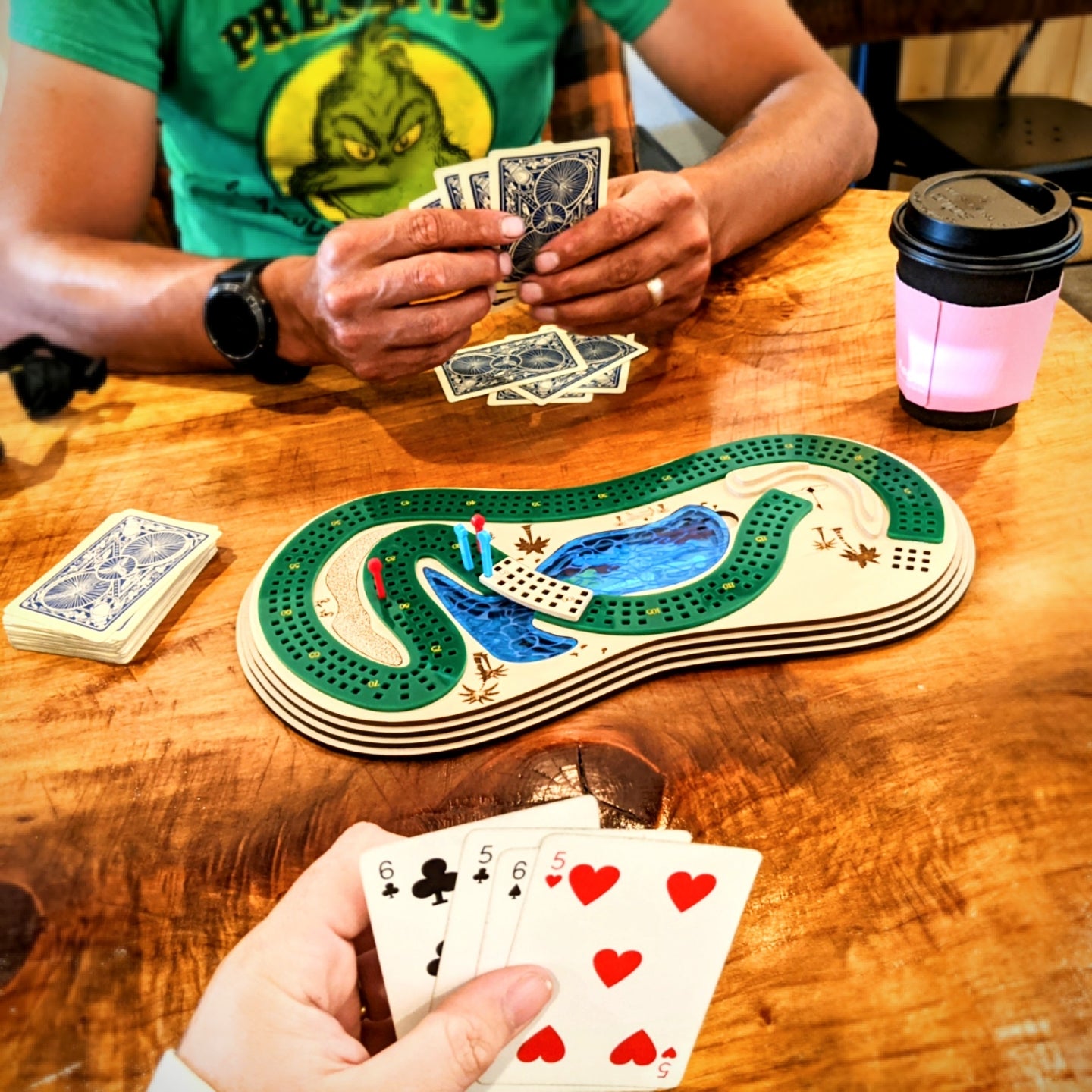 Tropical Golf Cribbage Board