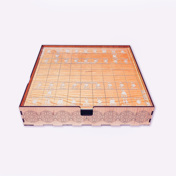 SHOGI (JAPANESE CHESS) TRADITIONAL SET WITH WOODEN PIECES & VINYL MAT (M47)