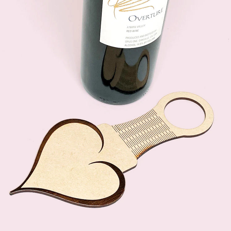 Heart Wine Bottle Gift Tag