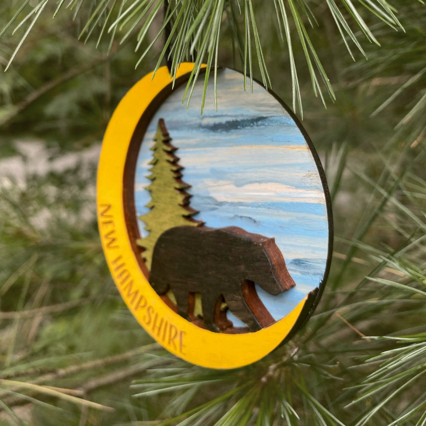 Bear and Moon Ornament