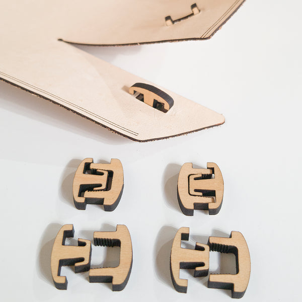 Plywood Clips for Leather Shop