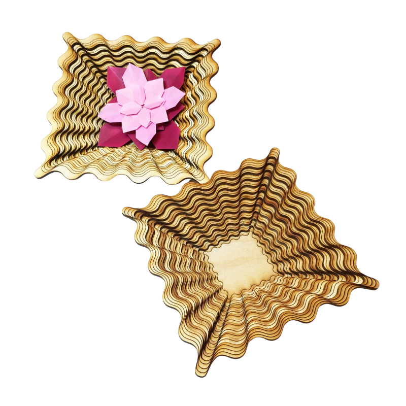 Eccentric Square Scroll Bowl