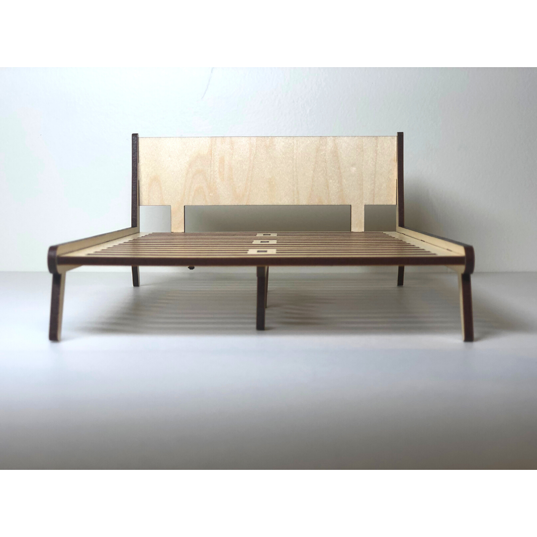 Mid Century Bedframe 1:12 Scale