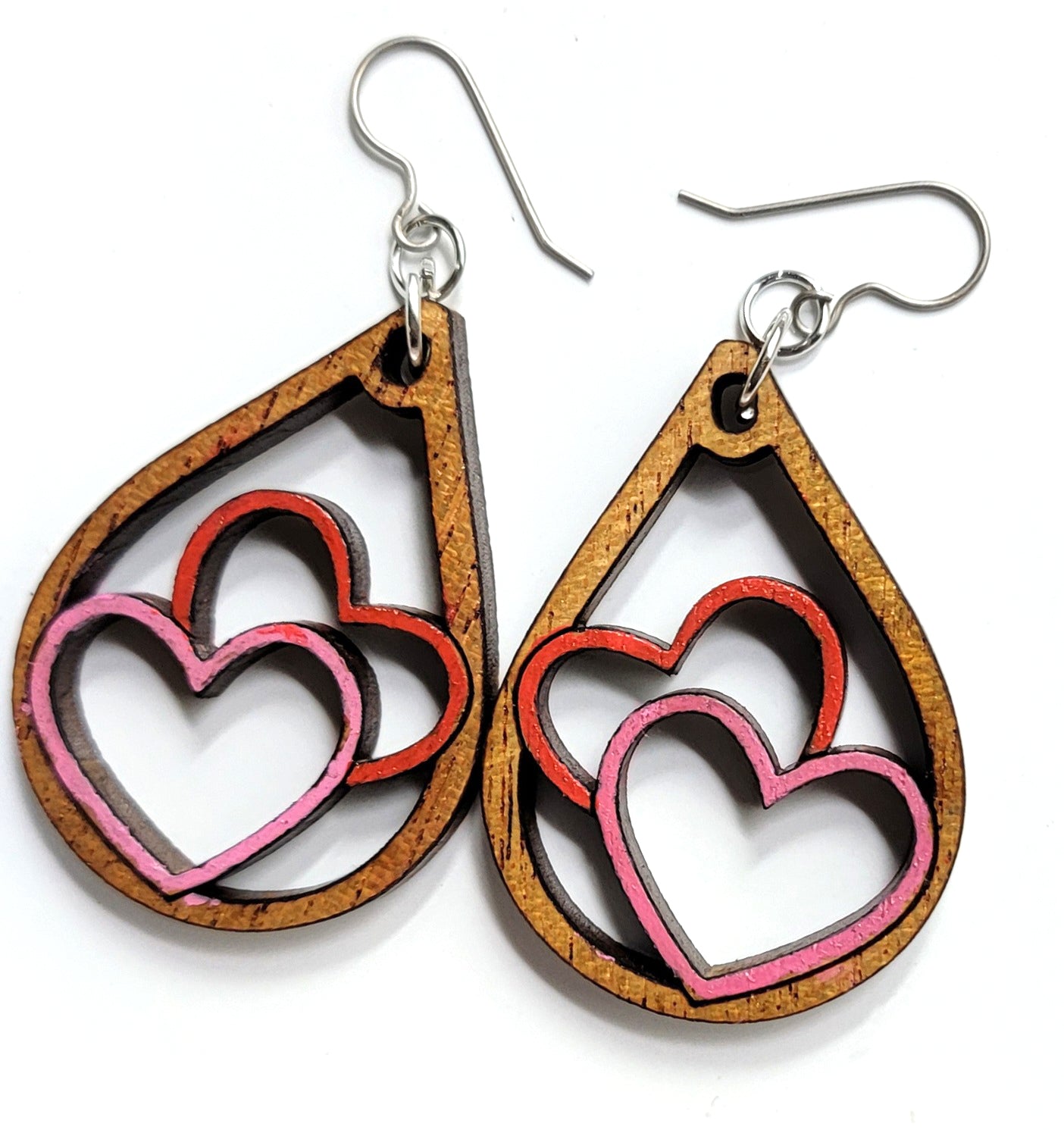 Double Heart Earrings