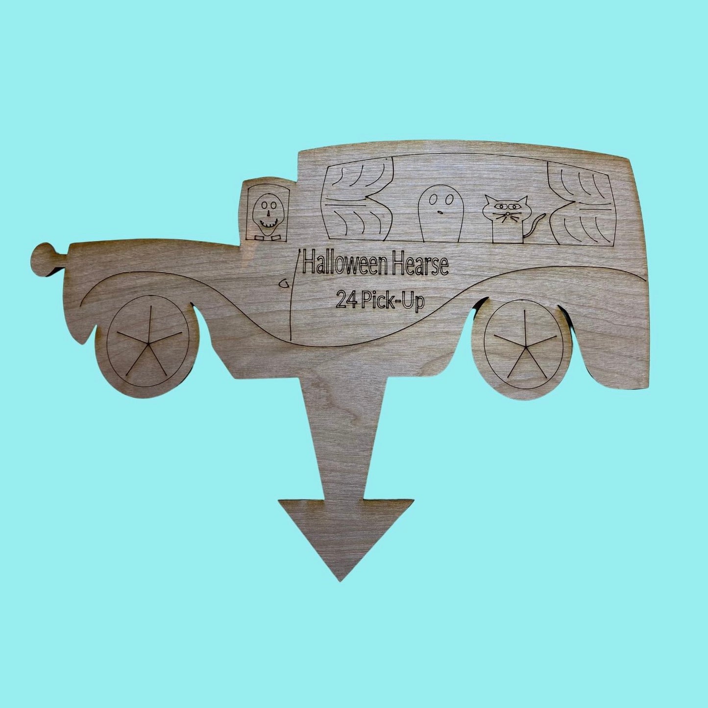 Lawn Art Halloween Hearse