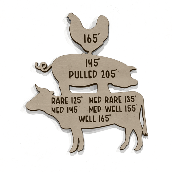 BBQ Meat Temp Grill Magnet – Glowforge Shop