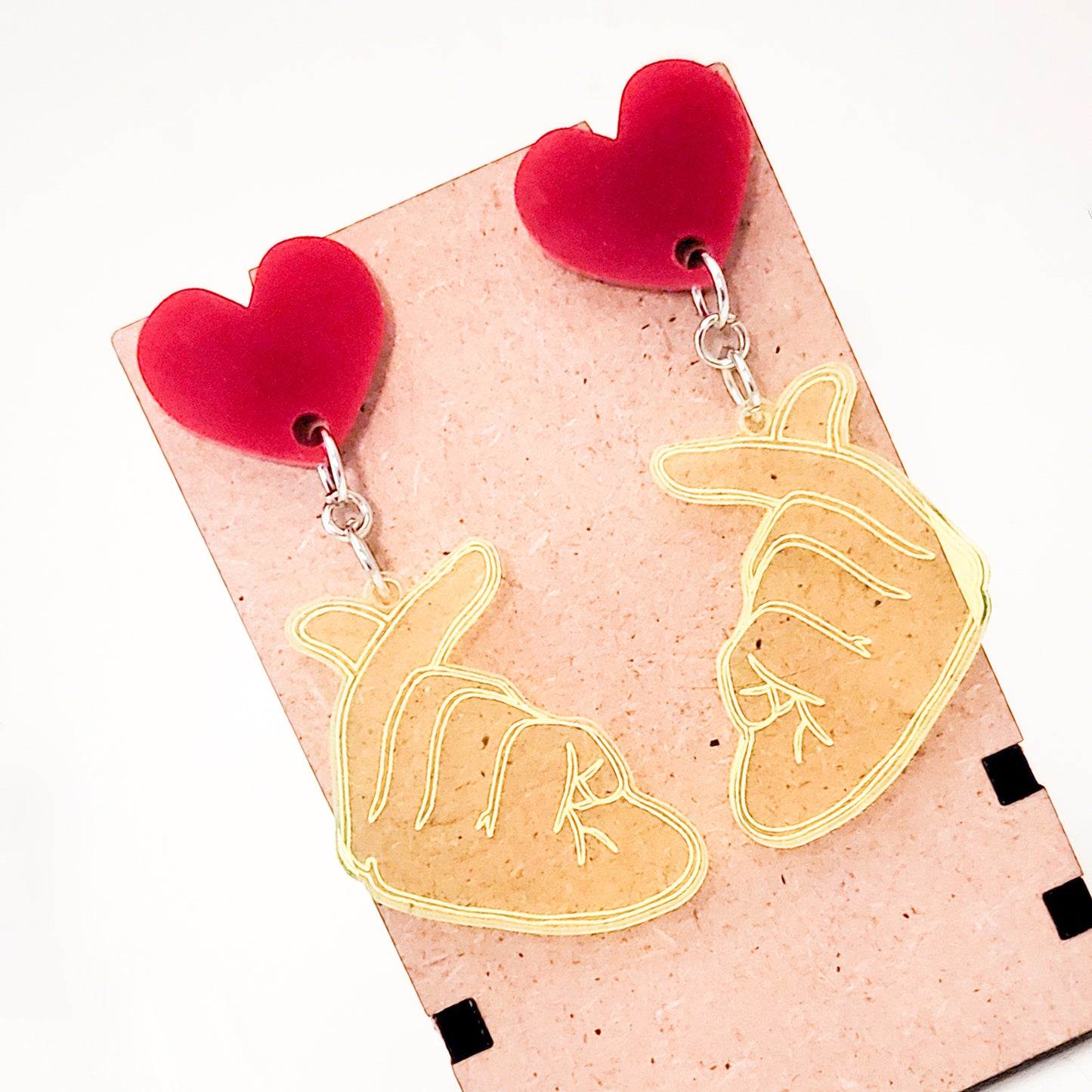 Finger Heart Earrings