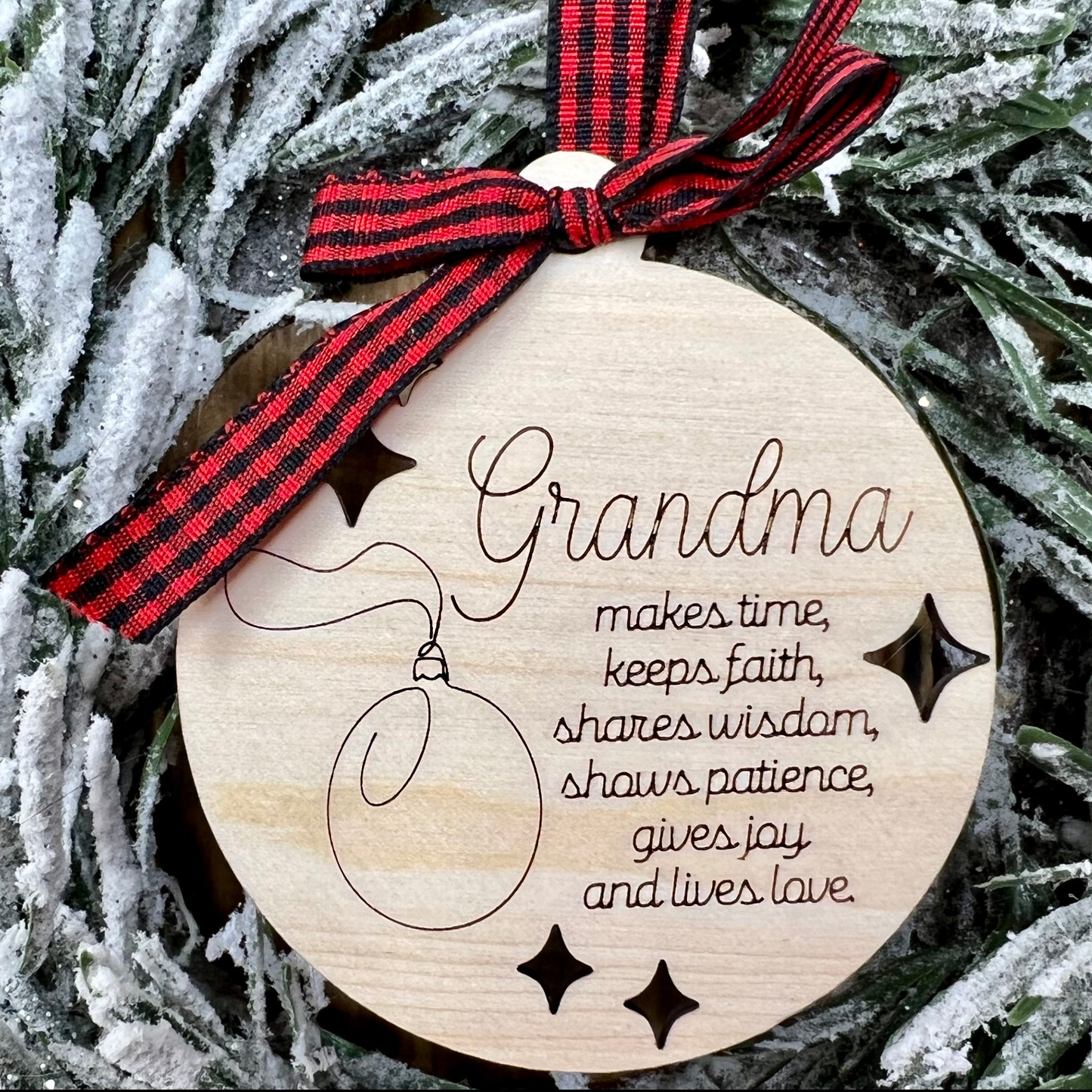 Grandma Christmas Ornament Easy Score and Cut Gift