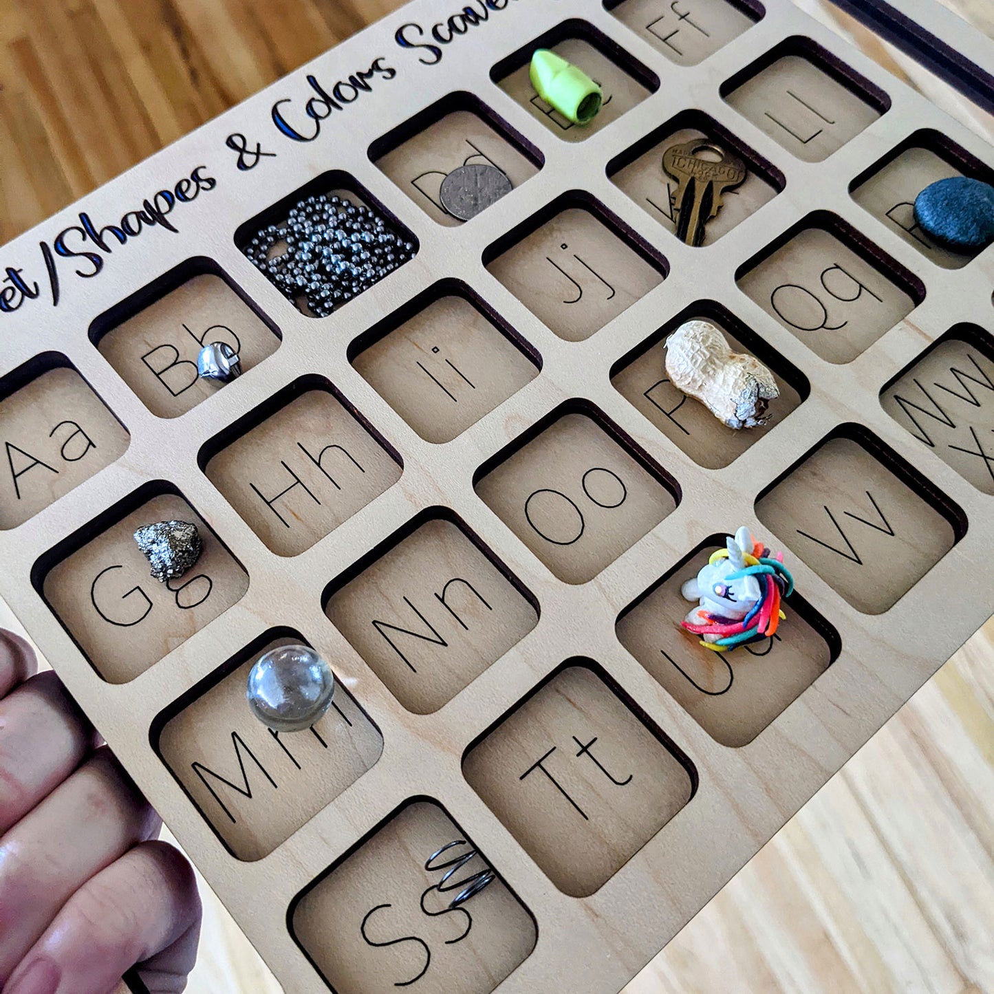 2 In 1 Alphabet/Shapes & Colors Scavenger Hunting Tray