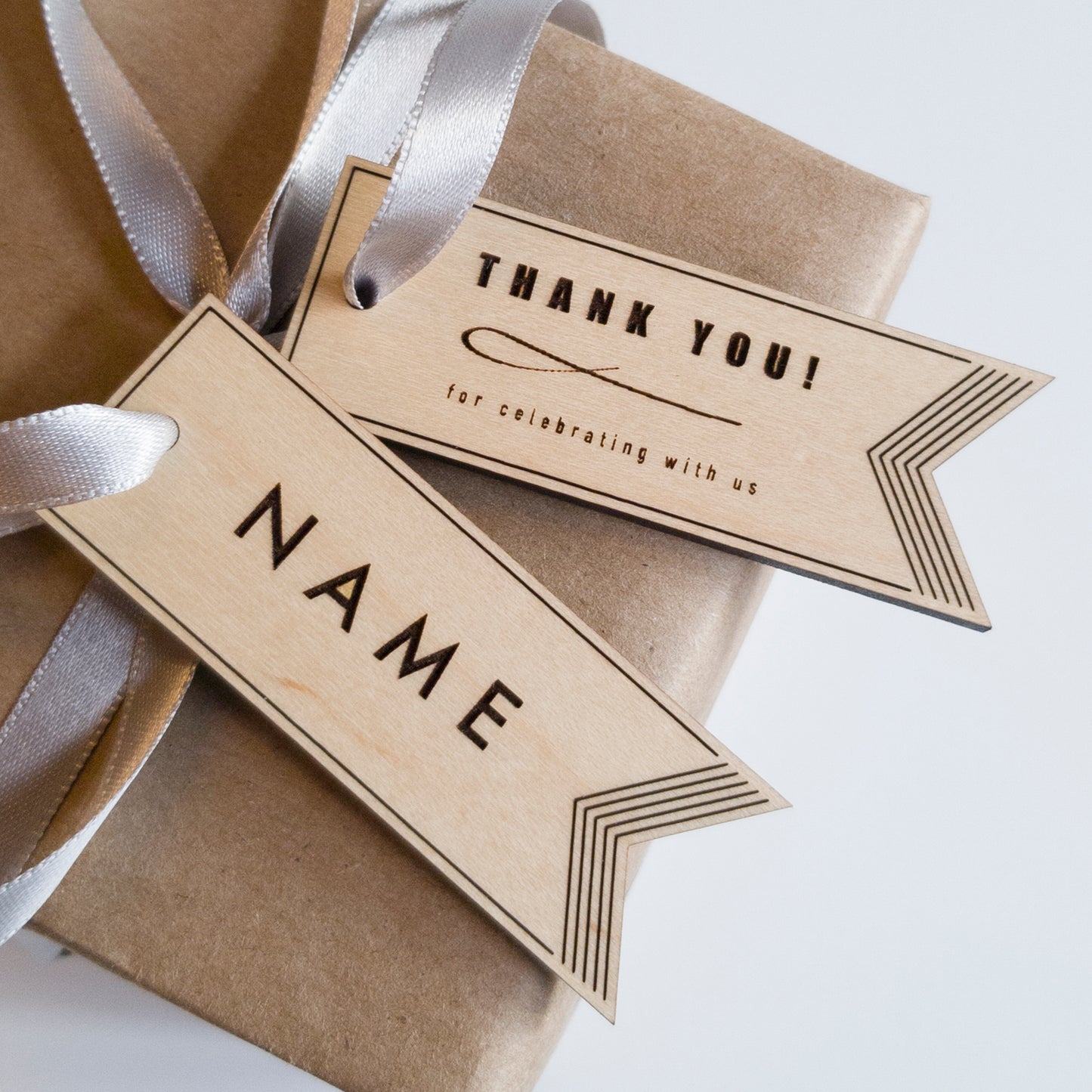 Banner Ribbon Name Gift Tag