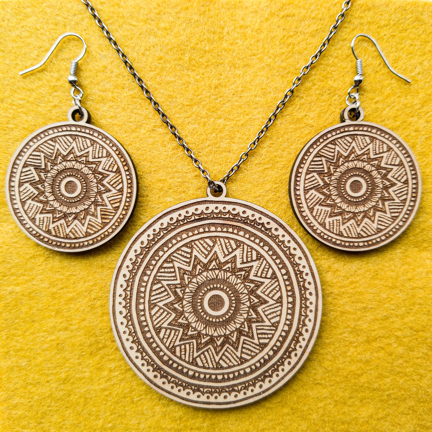 Mandala Earrings & Pendant