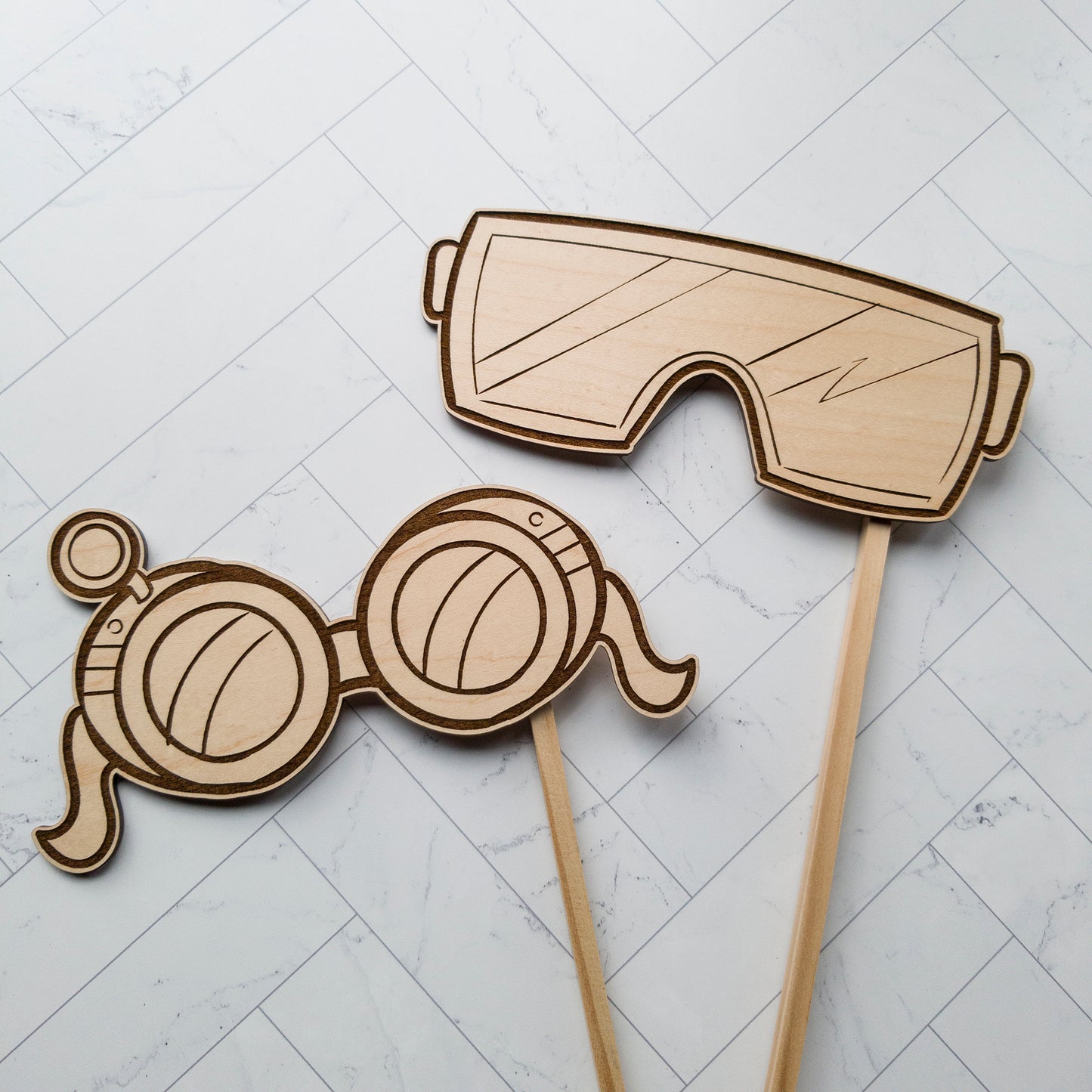 Cartoon Goggles Photobooth Props (Set of 2)
