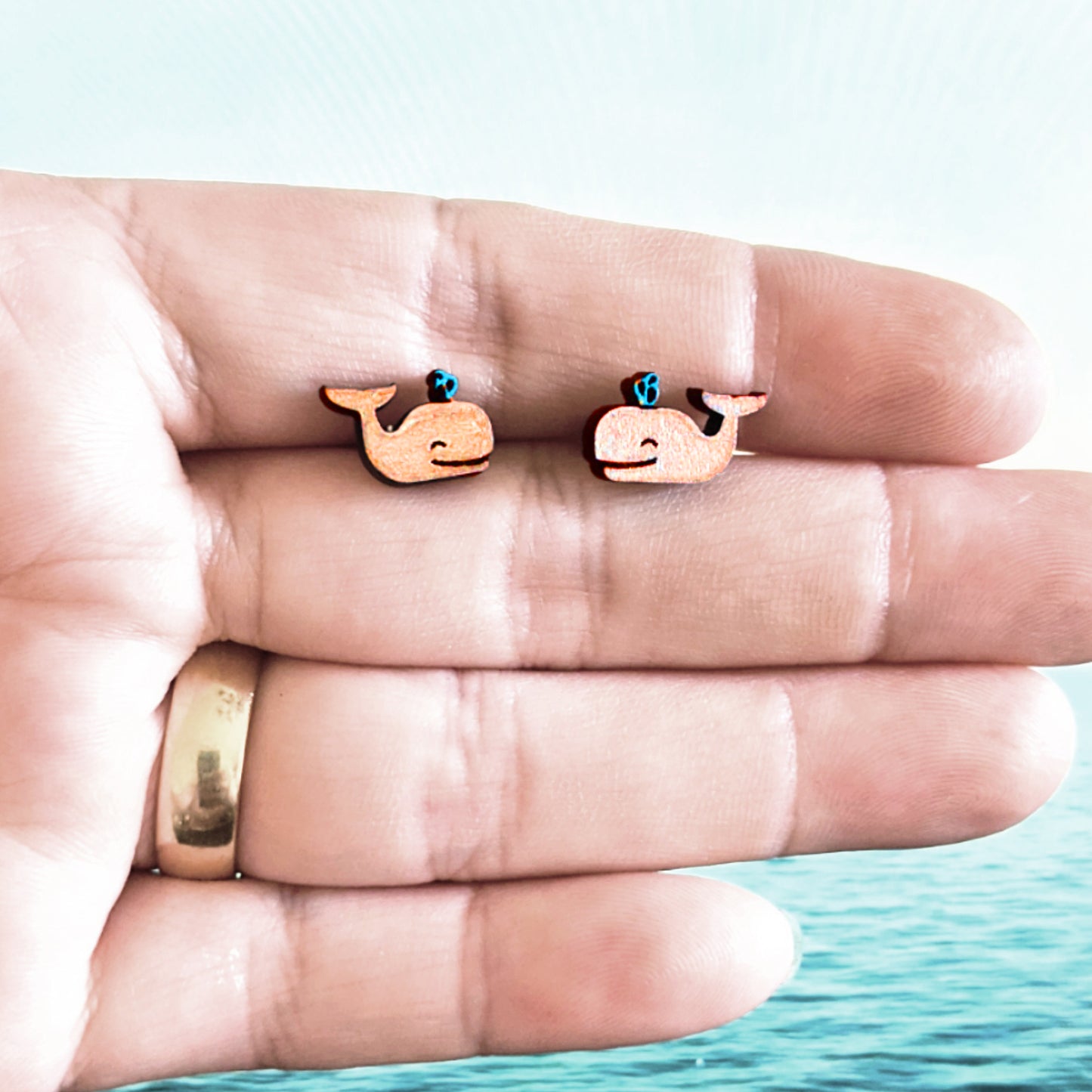Spouting Whale Studs
