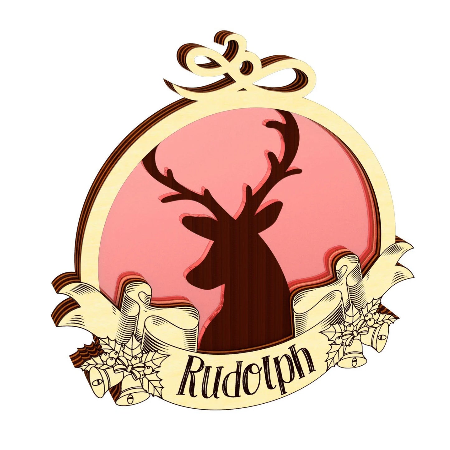 Reindeer Christmas Ornaments (Set of 8)