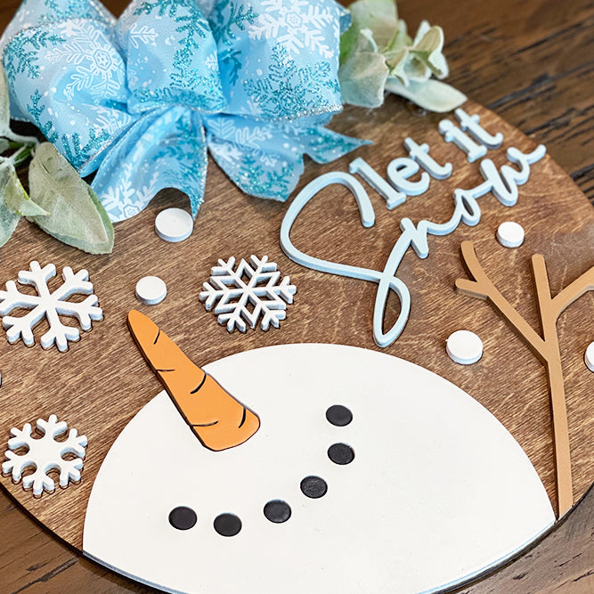Let It Snow - Round Sign