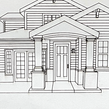Scored House Outline