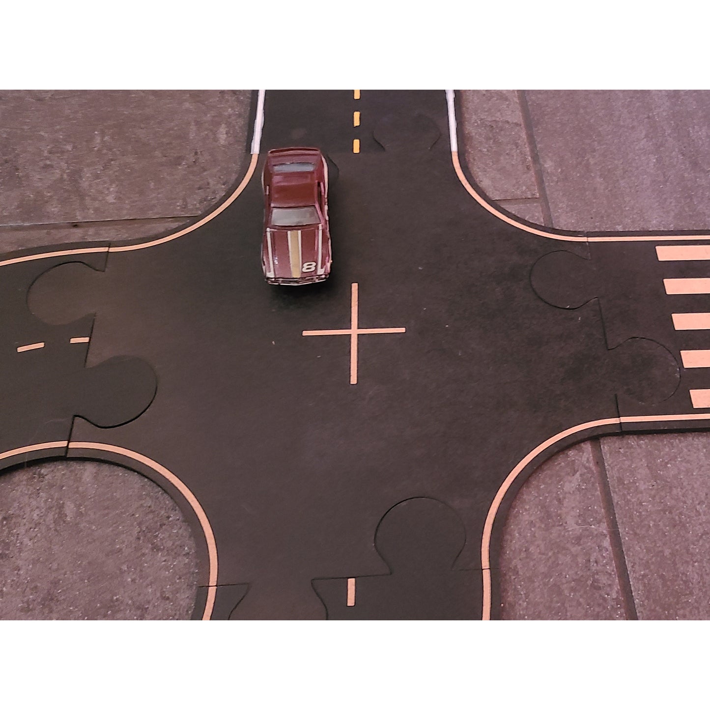 4-Way Intersection Road Piece Scale Model Collection