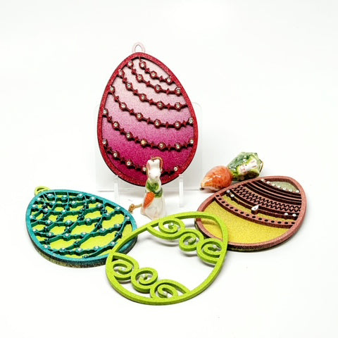 Double Drape Jeweled Egg