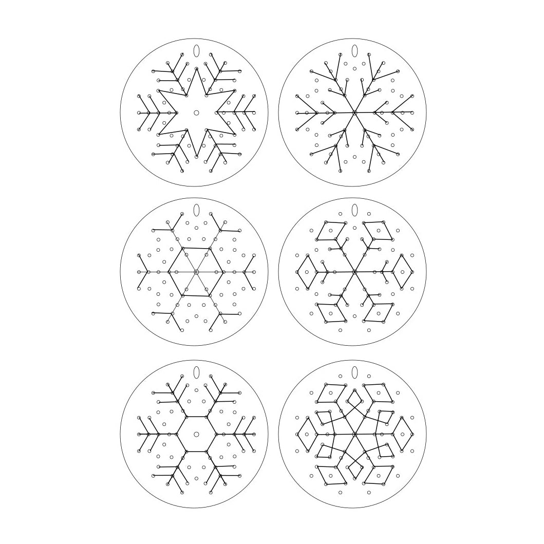 Winter Craft - Snowflake Stitched Ornament (Set of 2)