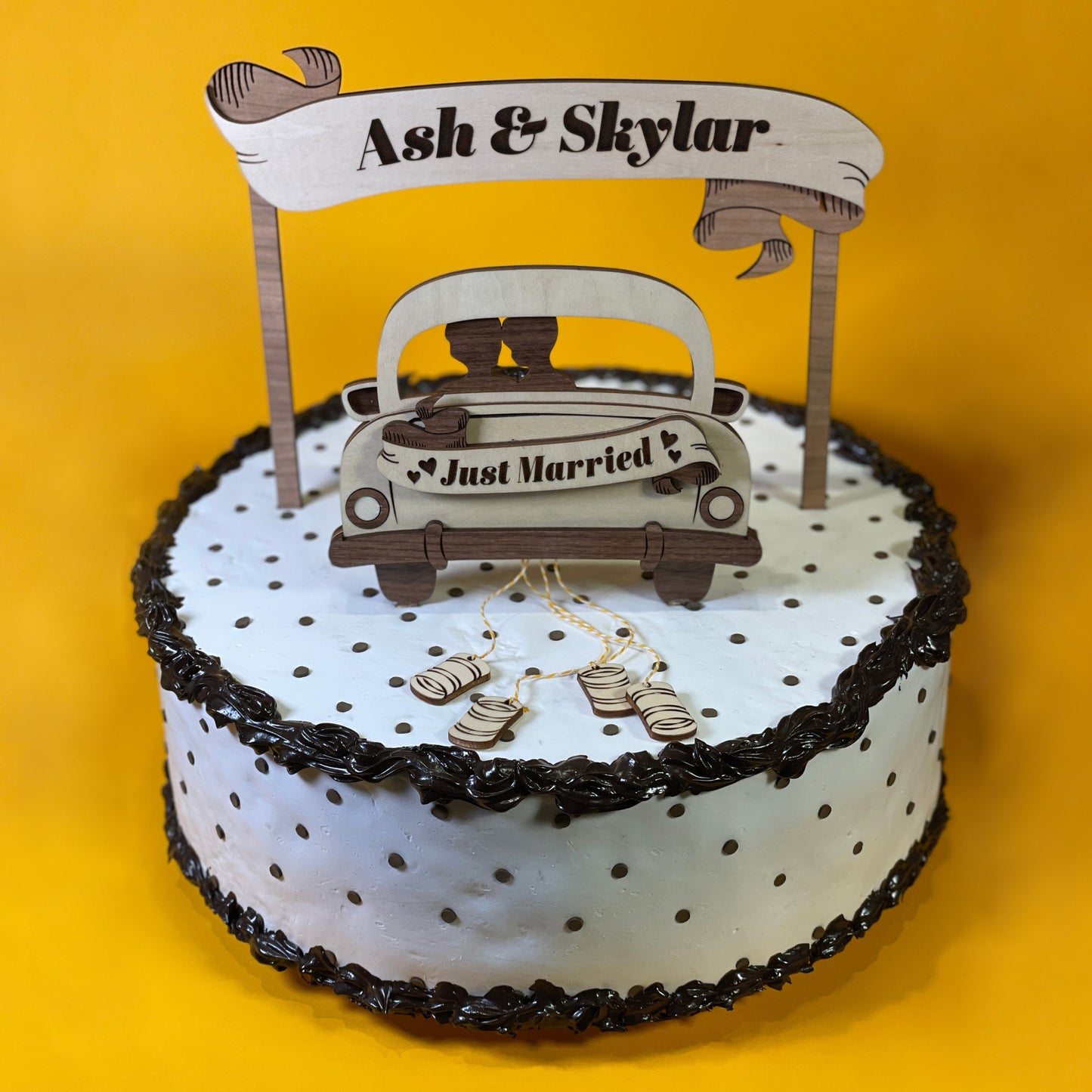 Just Married Wedding Cake Topper