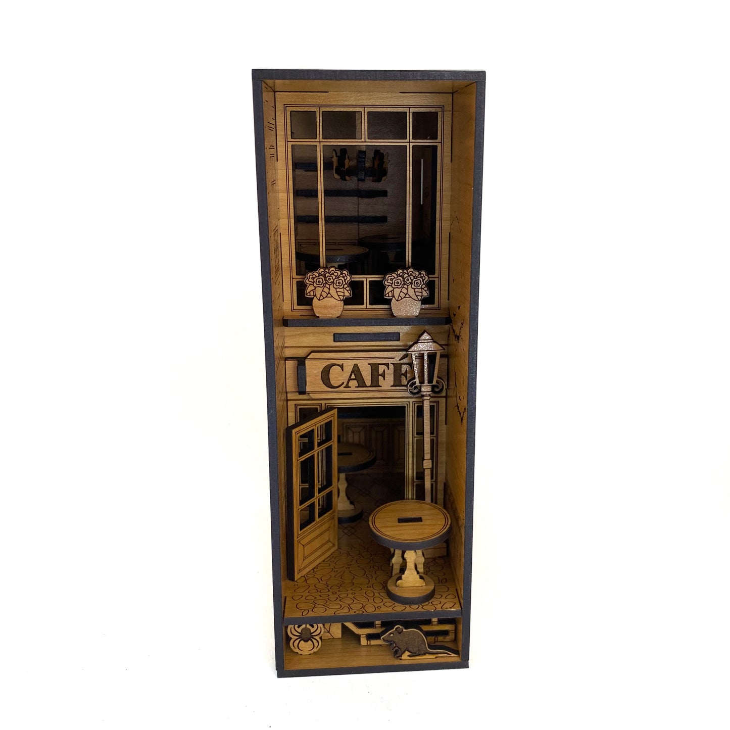 Cafe Book Nook with Friendly Creatures