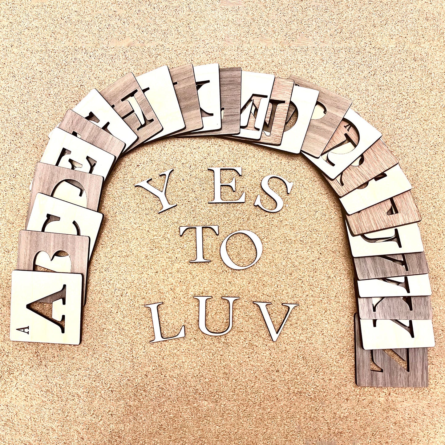 ABC’s Alphabet Flashcard Stencils