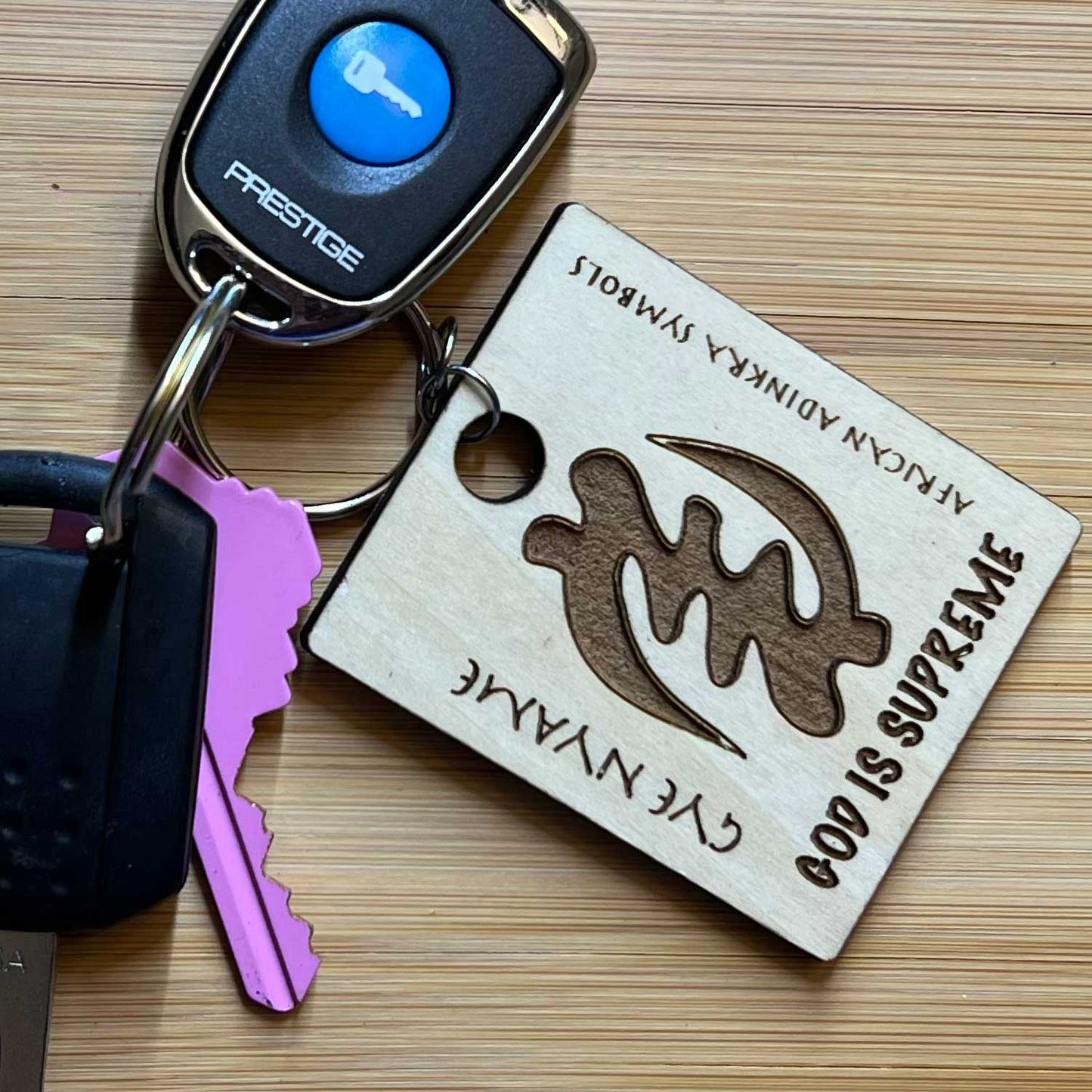 African Adinkra Symbols Keychain/ Pendant (Set of 12)