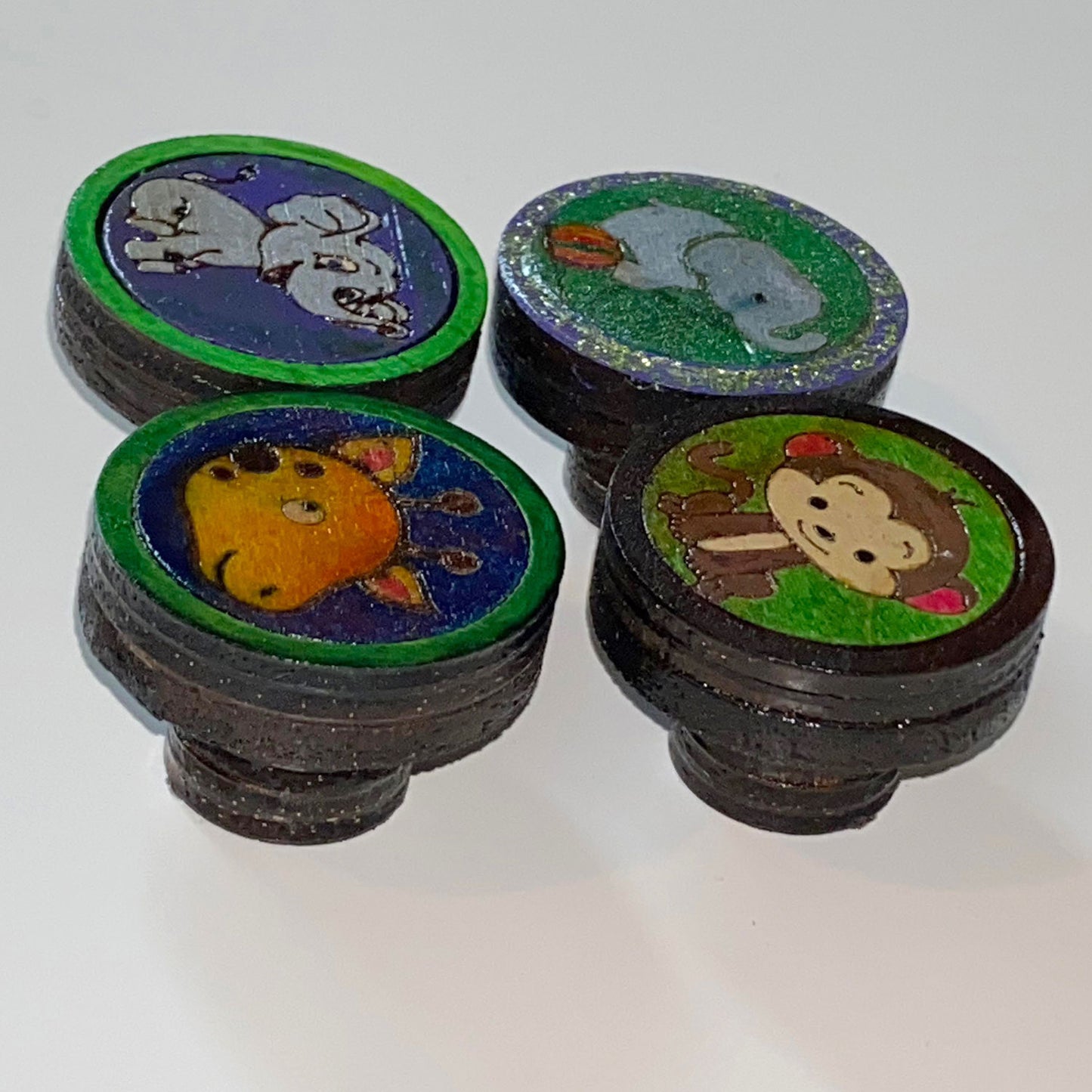 Animal Wooden Knobs (Set of 4)