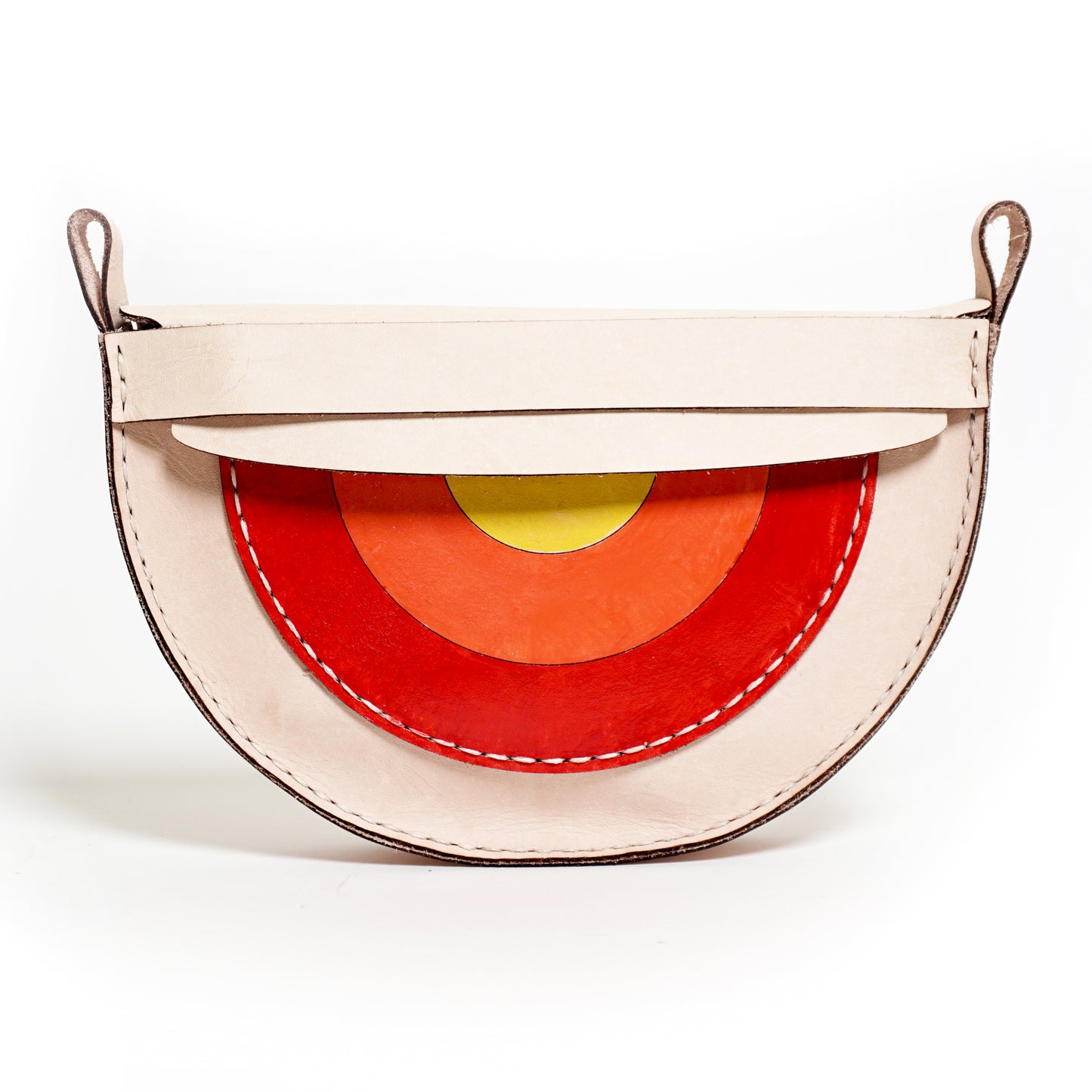 Stylish Leather Arches Handbag