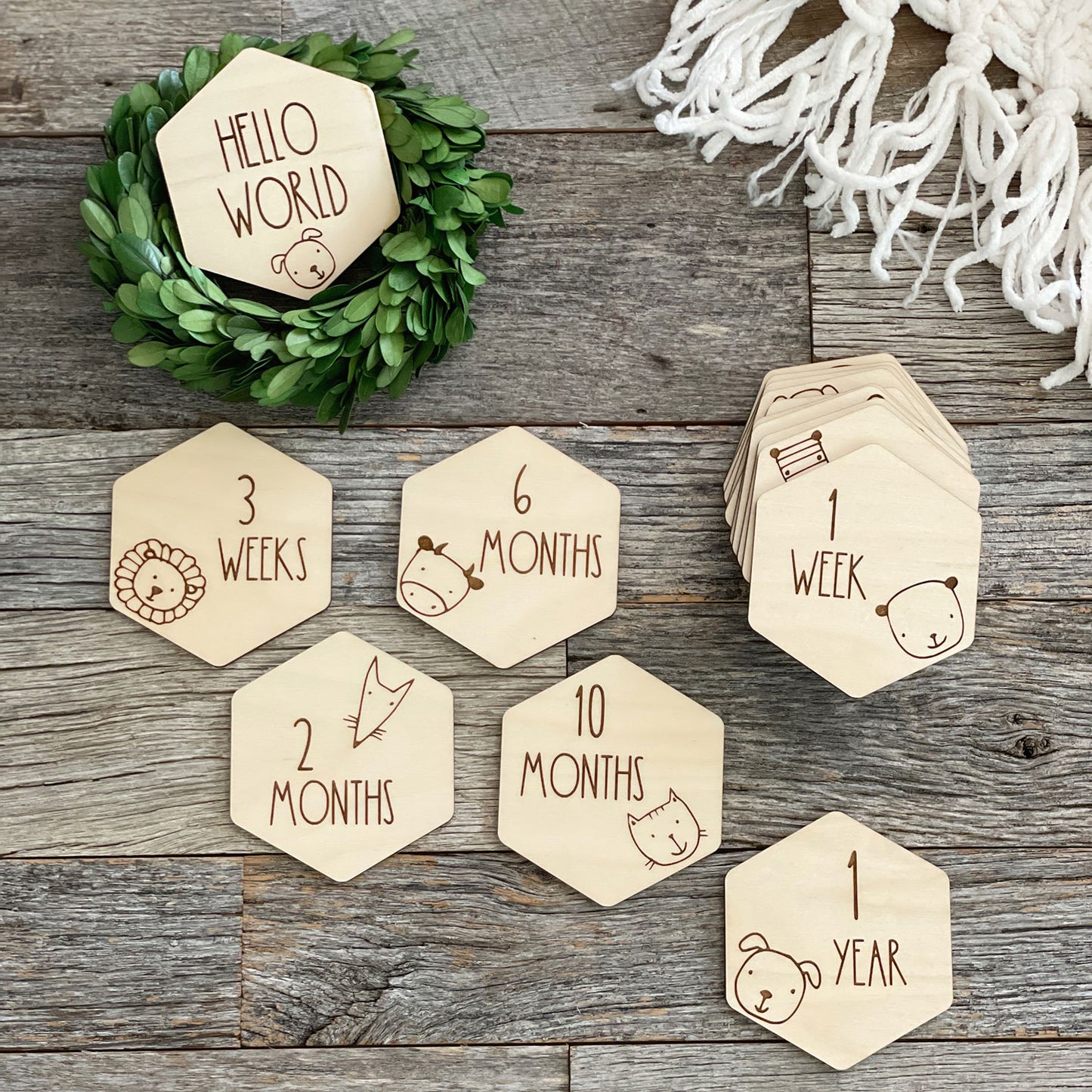 Baby Milestone Cards with Adorable Baby Animals