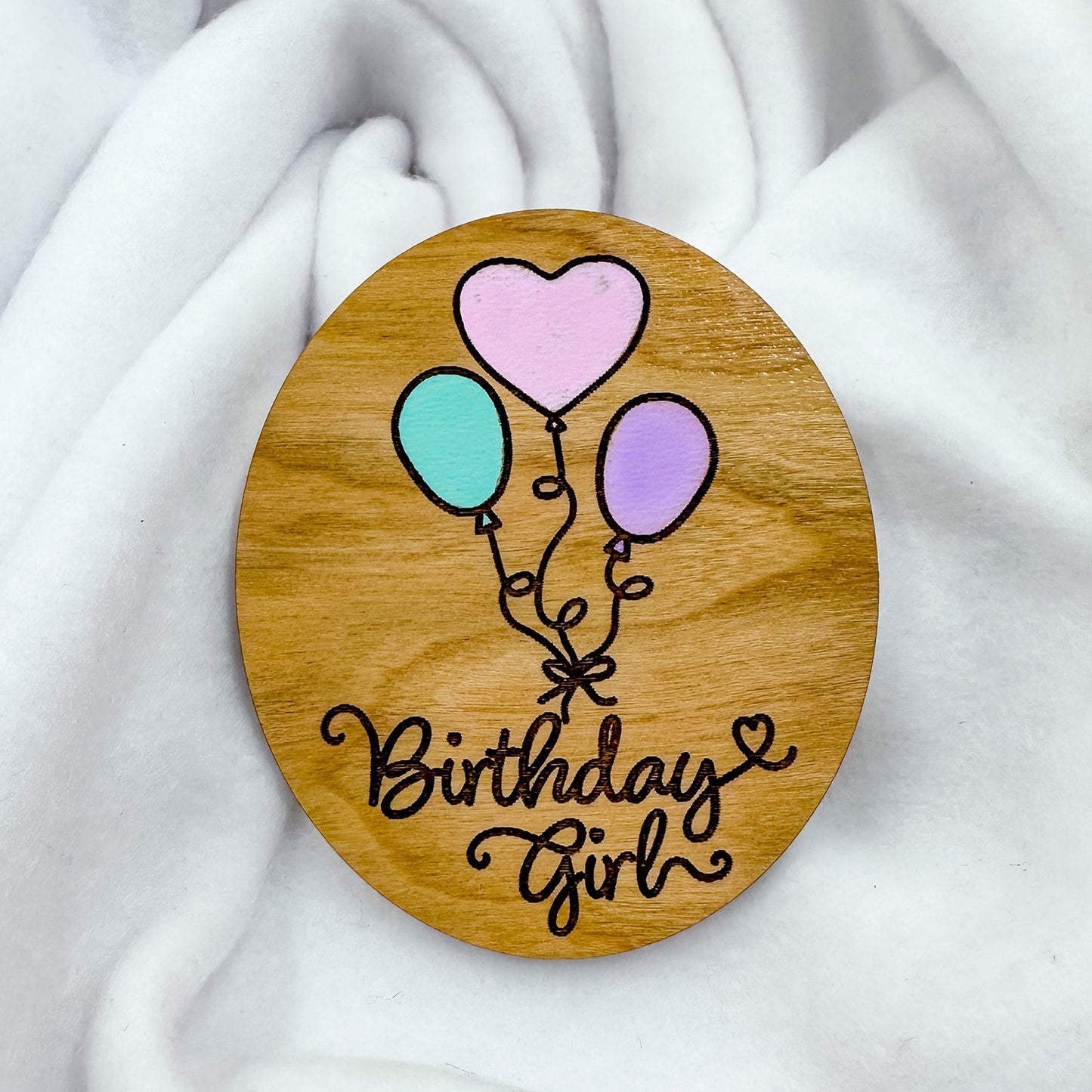 Birthday Boy / Birthday Girl Balloon Birthday Badge (Set of 2)