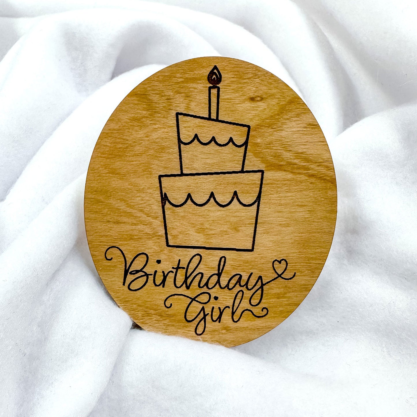 Birthday Boy / Birthday Girl Cake Badge (Set of 2)