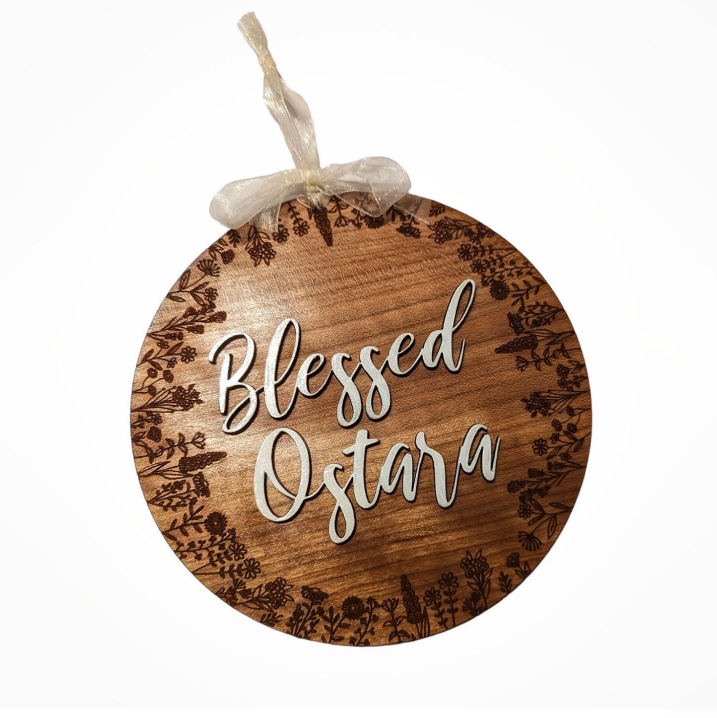 Blessed Ostara Witchy Wiccan Spring Holiday Celebration Door Sign Hanger