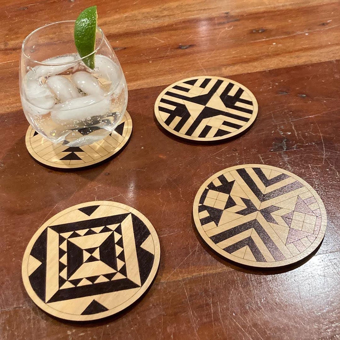 Boho Mosaic Coasters (Set of 4)