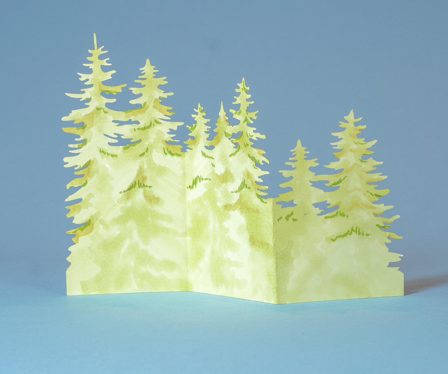 Wintery Pines Trifold Card