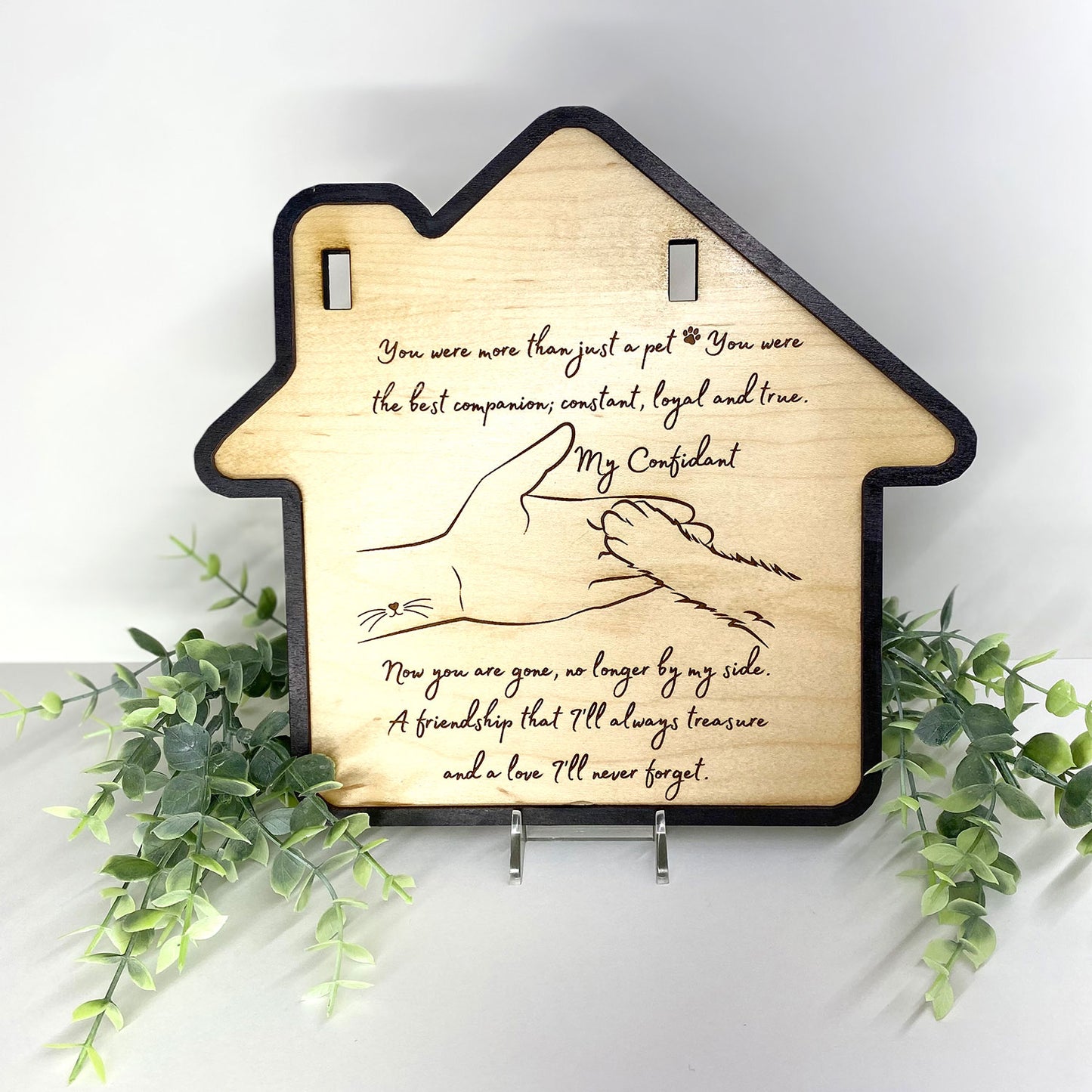 Cat Memorial - Pet Collar Keepsake Frame