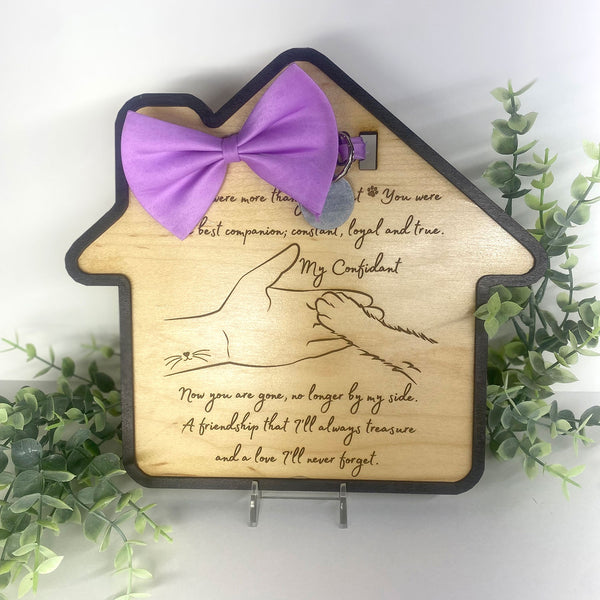 Cat Memorial Pet Collar Keepsake Frame Shop