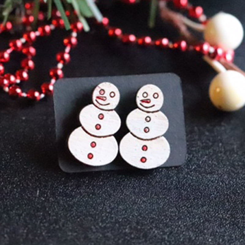 Snowman Stud Earrings