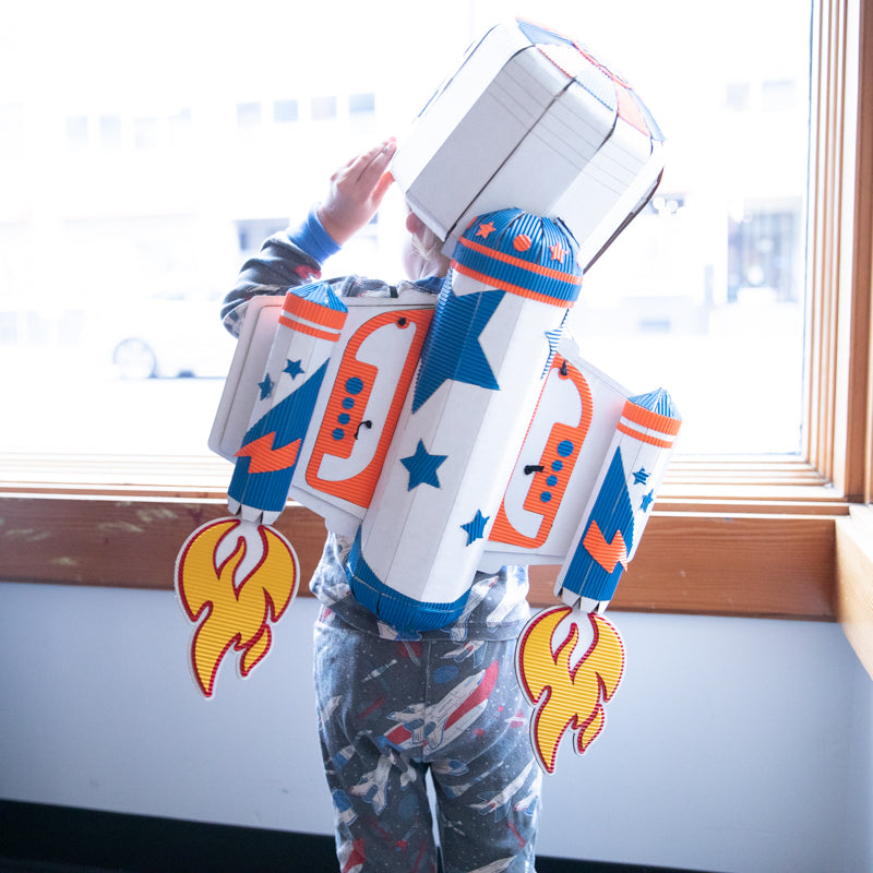 Astronaut Costume with Helmet and Jetpack