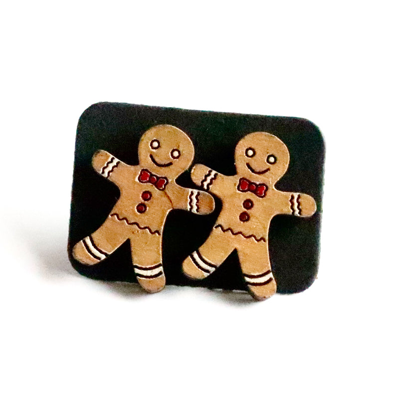 Gingerbread Man Stud Earrings